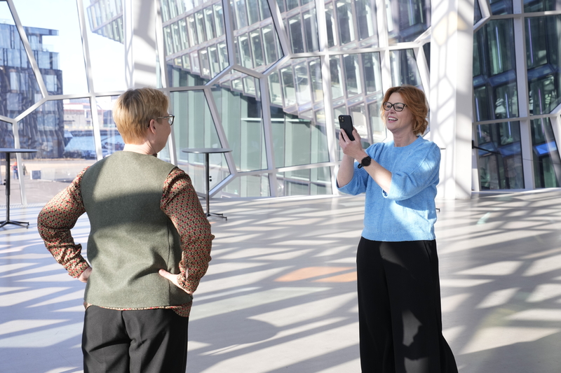 Annette Lind och Heléne Björklund på temasessionen 2023 i Reykjavik