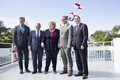 Dagfinn Høybråten, Juha Sipilä, Lars Løkke Rasmussen, Erna Solberg, Stefan Löfven & Bjarni Benediktsson at the launch of the Nordic prime ministers' initiative "Nordic Solutions to Global Challenges", May 2017