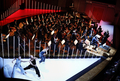 Susanna Mälkki with soloist Oren Shevlin and the Tero Saarinen Dance company during the festival opening performance at BOZAR: