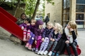 Kids on a slide